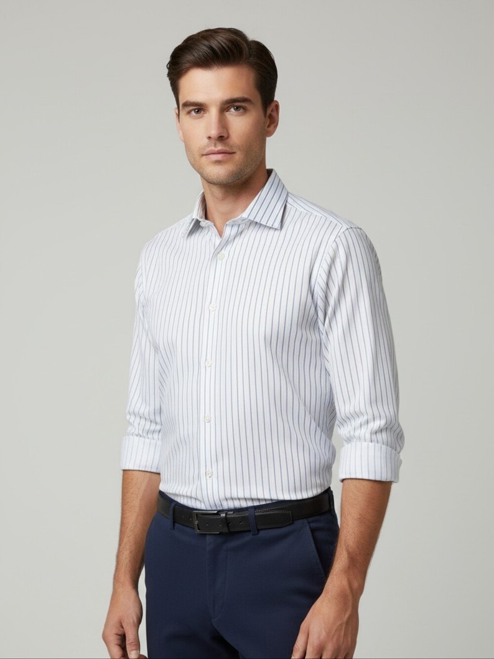 Men's Striped Business Shirt